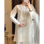NILOFER - White/farshi shalwar kameez/2 and 3 piece dress for women/stitched/farshi shalwar/premium quality/raw silk