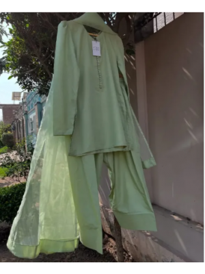 NILOFER - Pista/farshi shalwar kameez/2 or 3 piece dress for women/stitched/farshi shalwar/premium quality/raw silk