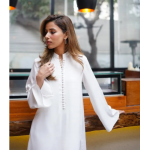 NILOFER - Off white/women kurta trouser/2 piece dress for women/stitched/long shirt/long kurta design