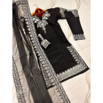Neck,Sleeves Shirt Border With Four Sided Heavy Embroidery Dupatta 3Pcs. 3Pcs Heavy Embroidery Suit For Girls/Women With Three Special Colours Neck,Sleeves Shirt Border With Four Sided Heavy Embroidery Dupatta 3Pcs. 3Pcs Heavy Embroidery Suit For Girls/Women With Three Special Colours