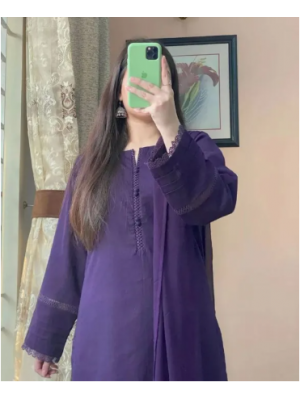 NILOFER - Purple/women kurta trouser dupatta/3 piece dress for women/stitched